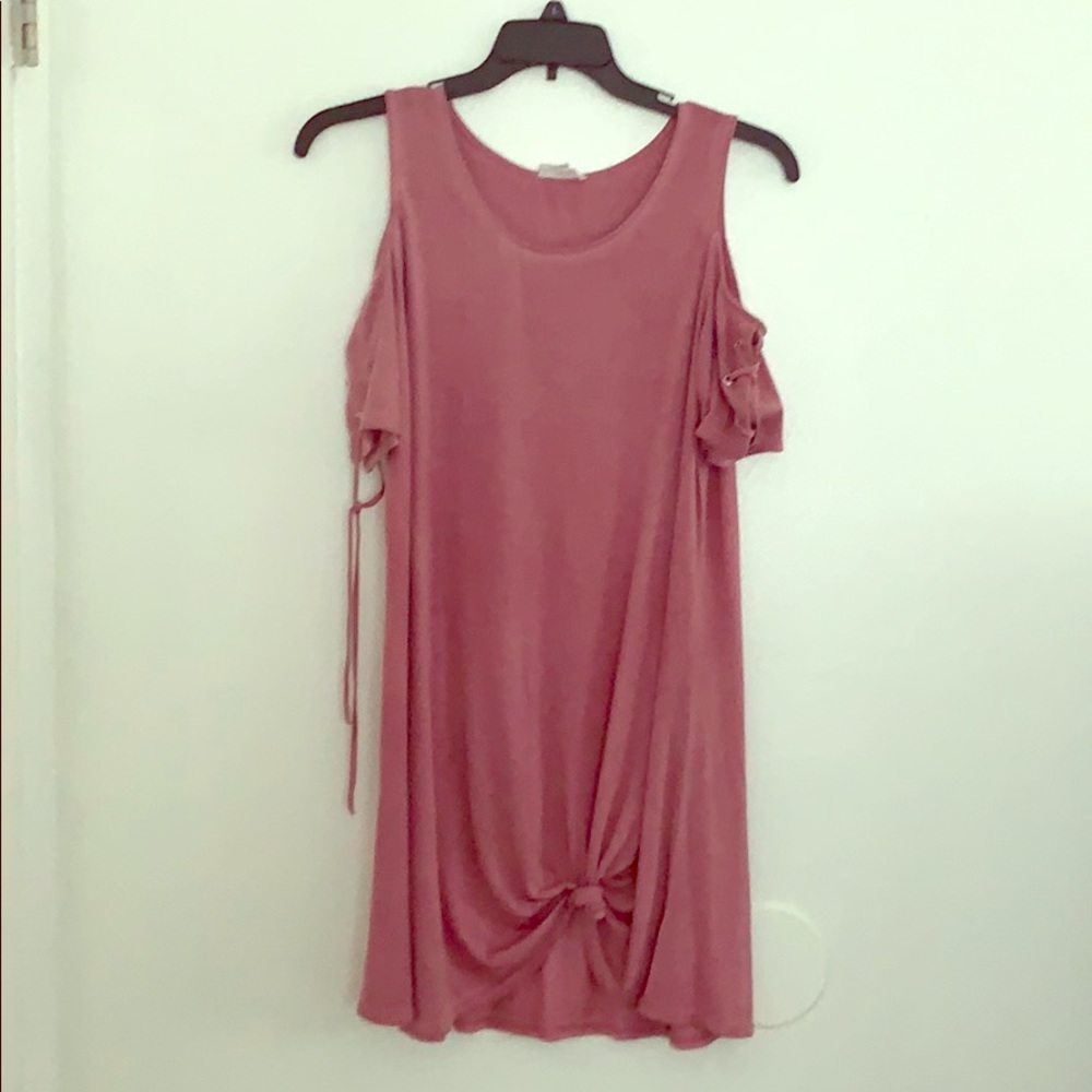 Long pink maternity shirt/dress